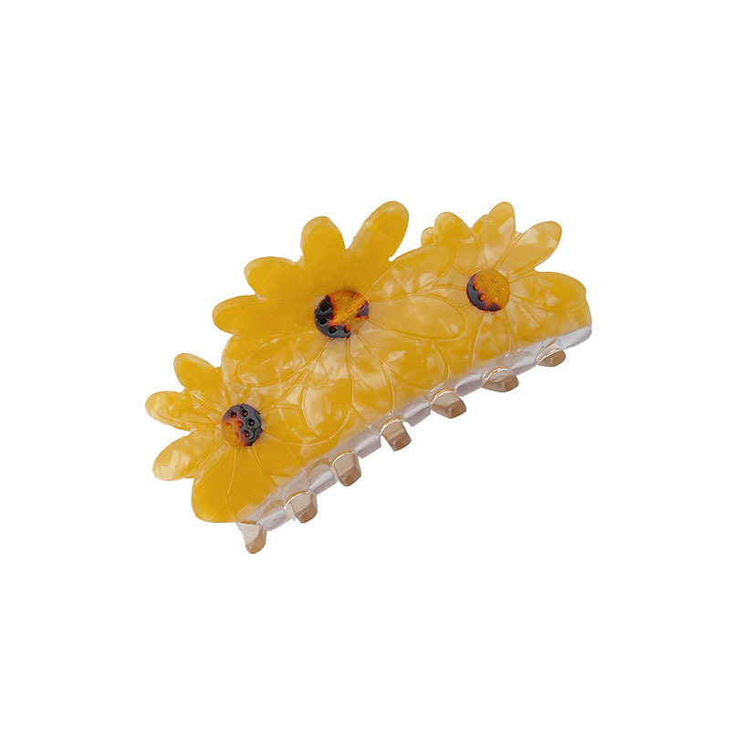 French Fresh Daisy Back Head Grabbing Clip Super Fairy Simple Hairpin Ponytail Hair Shark Clip Large Hairpin Headdress display picture 5