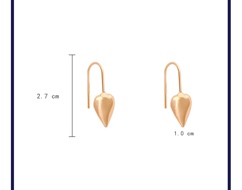 Niche Love Metal Earrings Female Summer 2021 New Trendy Cold Wind Peach Heart Earrings Personalized Fashion Ear Jewelry display picture 8
