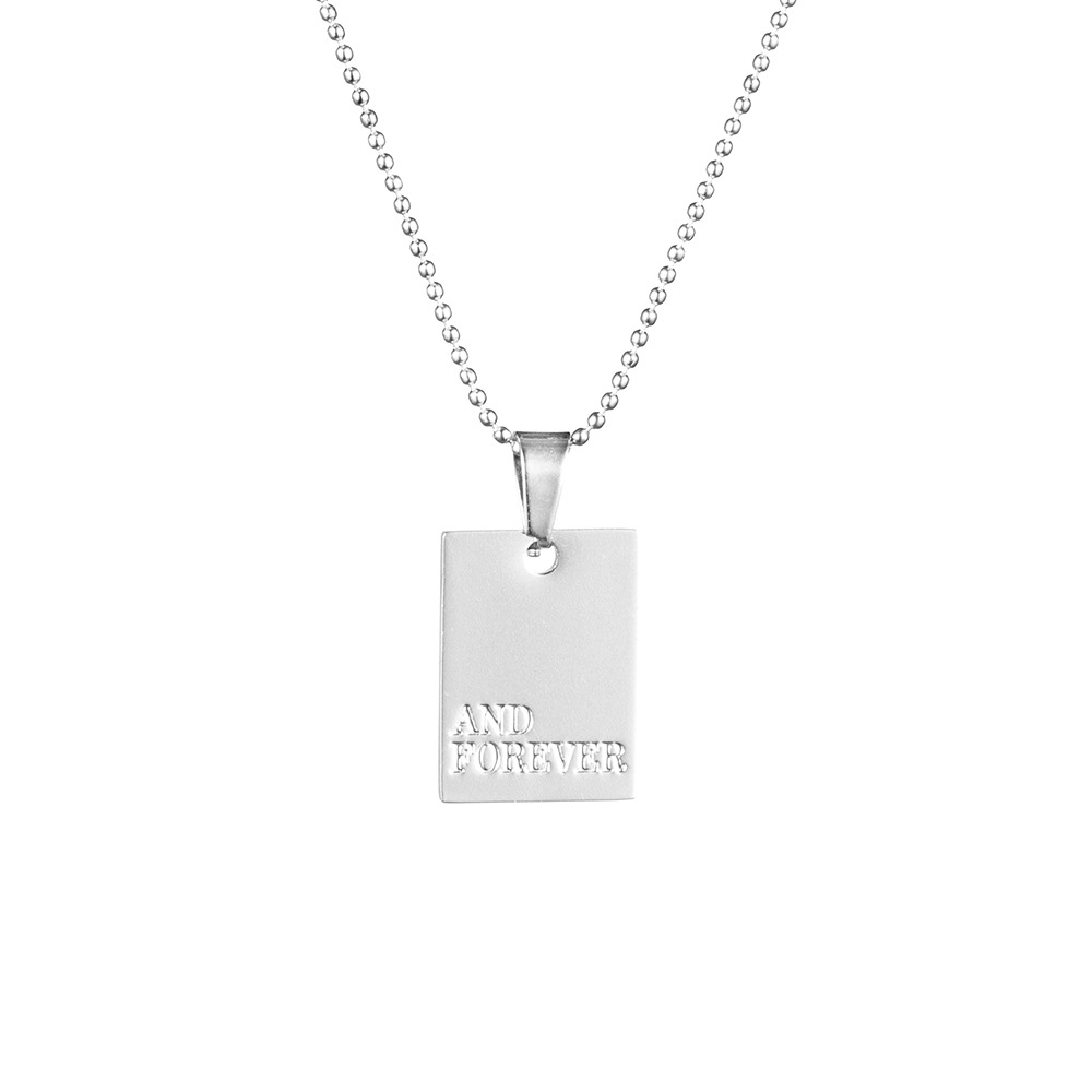 Casual Simple Style Letter Plating Stainless Steel Women'S Pendant Necklace display picture 5