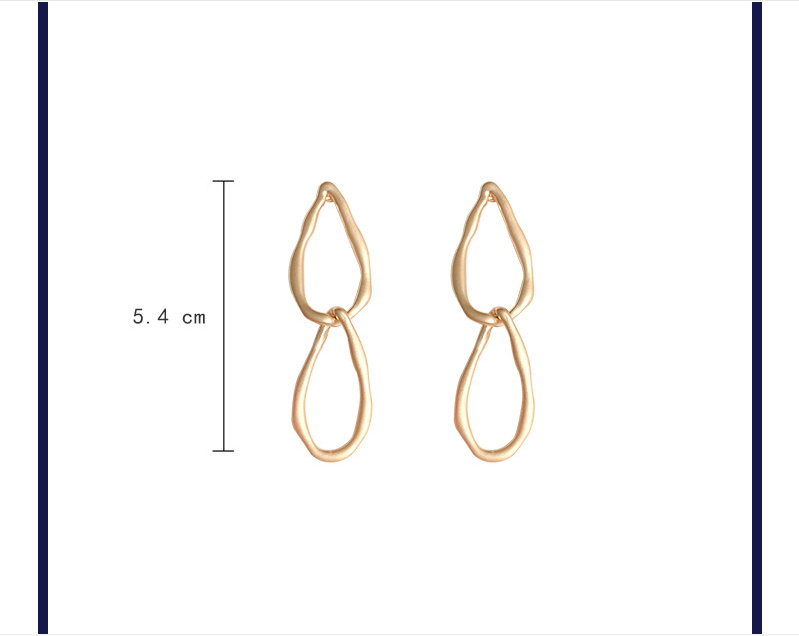 Retro Personality Earrings Metal Exaggerated Irregular Earrings display picture 9