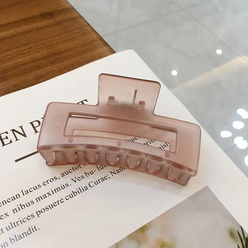 Korean Version Of The Jelly Color Female Clip Square Matte Simple Hairpin Small Fresh Female Square Shark Clip display picture 7