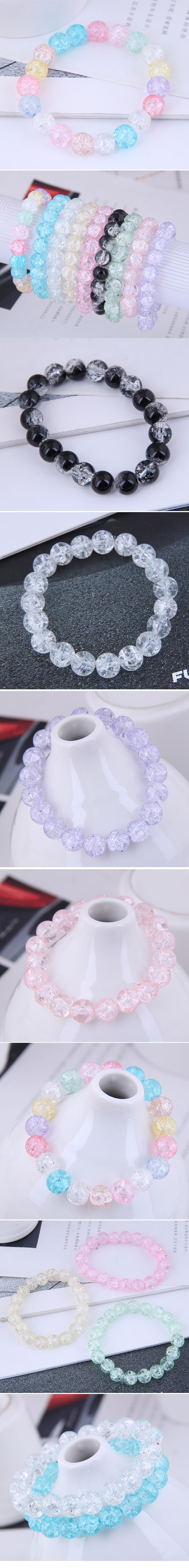 Korean Fashion Sweet Crystal Glass Beads Fashion Personality Female Bracelet Wholesale display picture 1