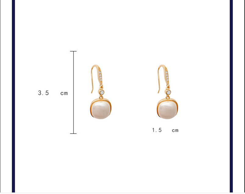Fashion Pearl Earrings 2021 New Trendy Ear Hooks Korean Retro Copper Earrings Women Wholesale display picture 7