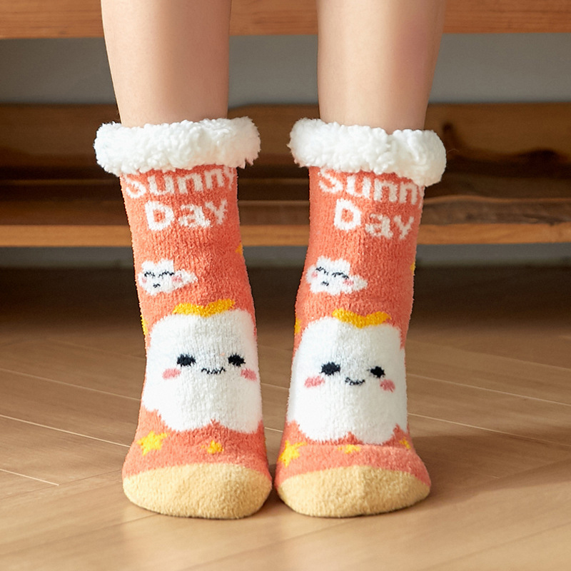Autumn And Winter Leisure Cartoon Foot Warming Sock display picture 4