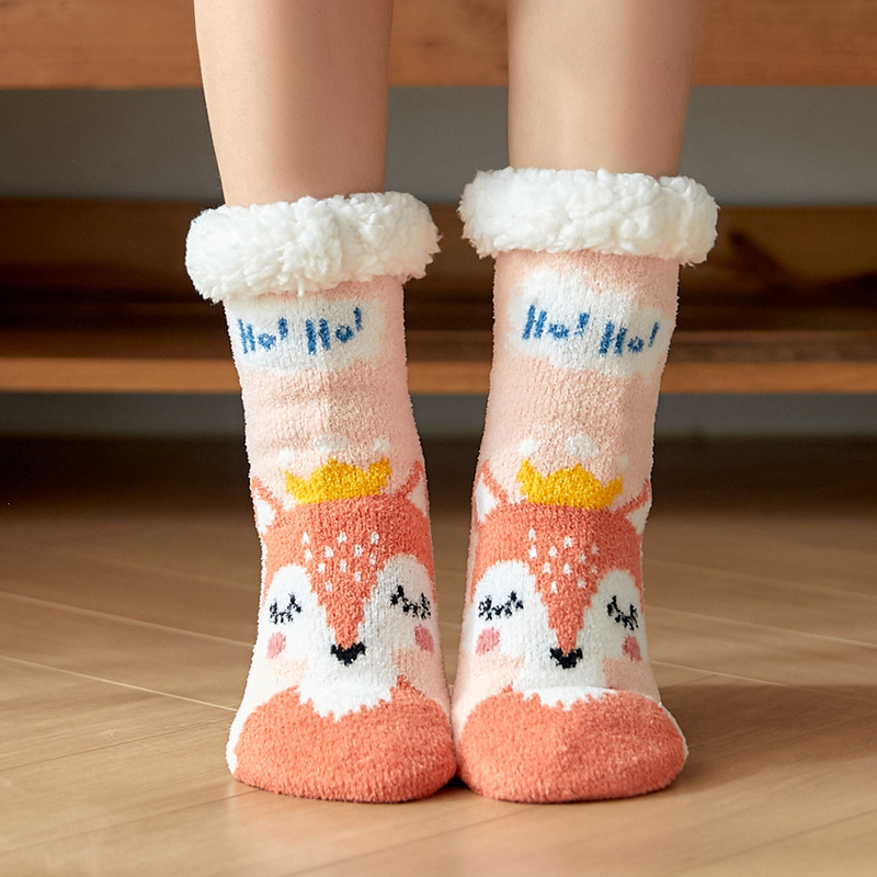 Autumn And Winter Leisure Cartoon Foot Warming Sock display picture 5