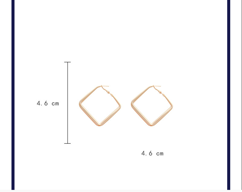 Geometric Matte Gold Design Personality Earrings European And American Temperament Fashion Net Red Atmospheric Exaggerated Earrings display picture 7