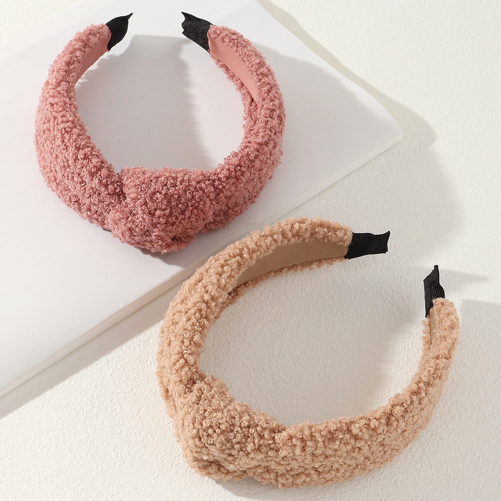 Solid Color Broad-brimmed Headband display picture 2