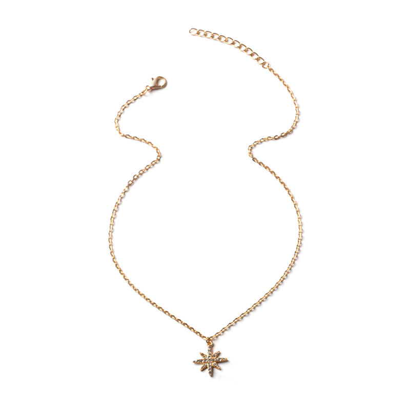 Collier Simple Étoile En Strass display picture 2
