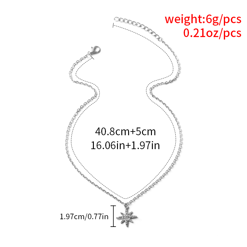 Collier Simple Étoile En Strass display picture 10