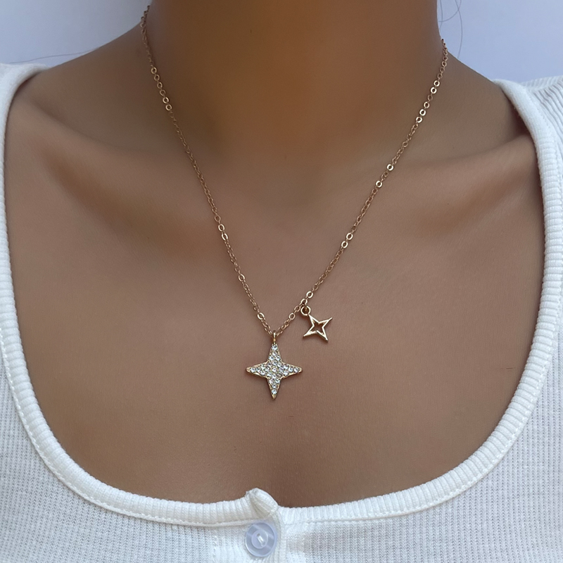 Collar De Estrella Con Diamantes De Moda display picture 1