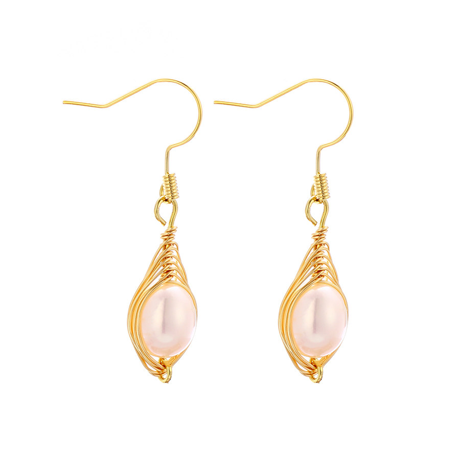 Fashion Pearl Shell Pendant Earrings display picture 3