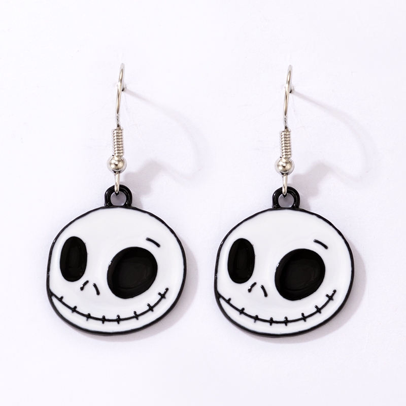 European And American Cross-border Halloween Ghost Face Earrings display picture 1