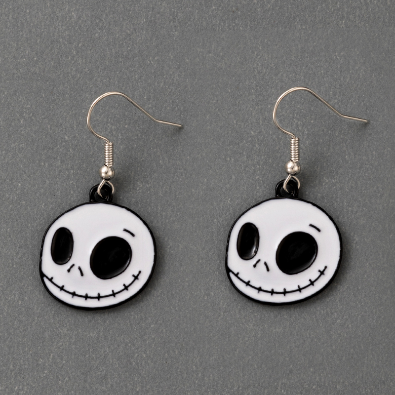 European And American Cross-border Halloween Ghost Face Earrings display picture 3