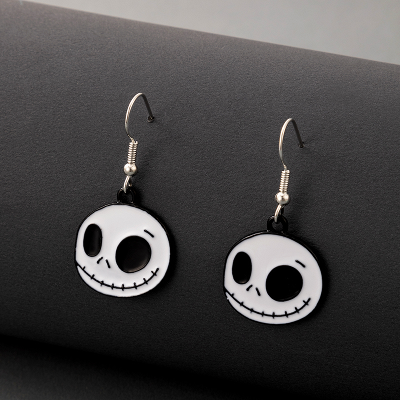 European And American Cross-border Halloween Ghost Face Earrings display picture 5