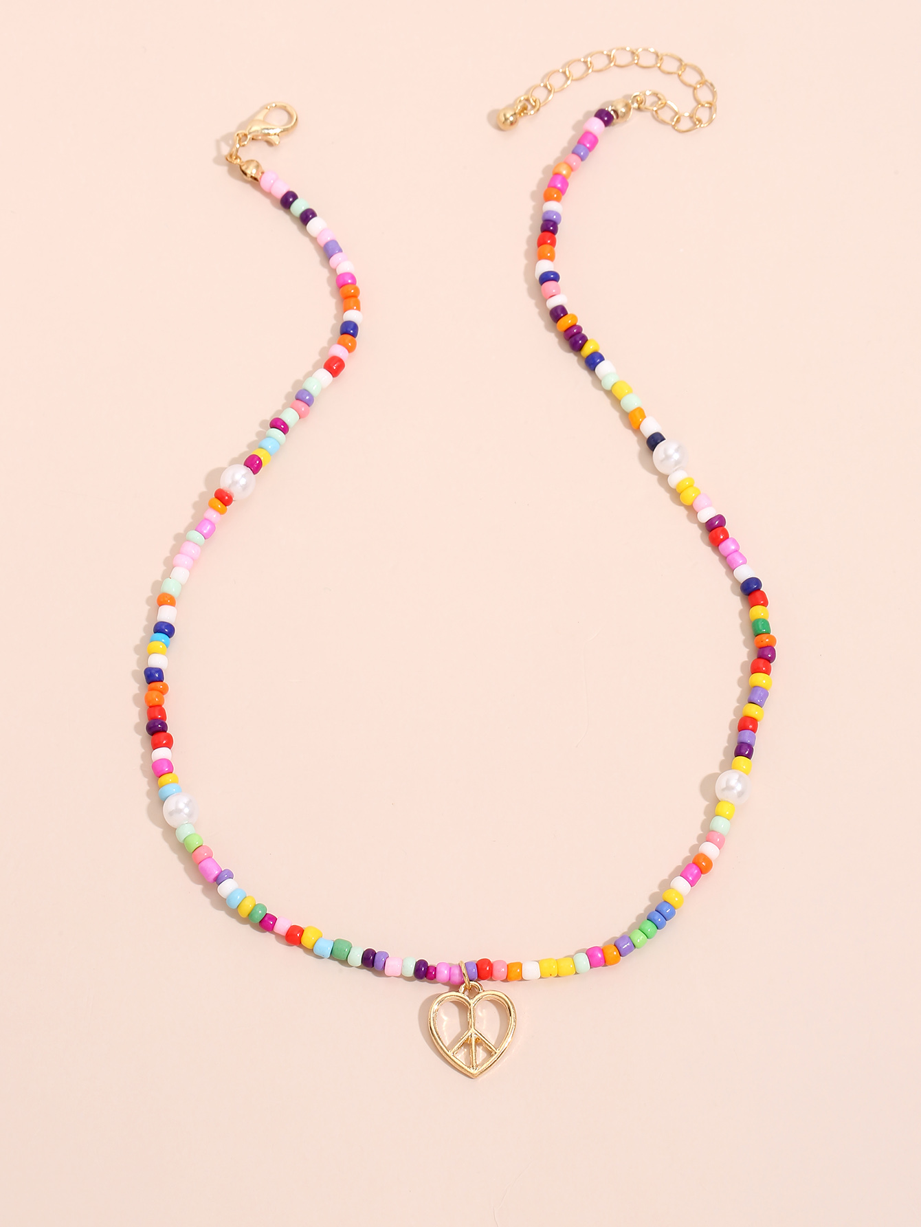 Bohemian Style Colored Rice Beads Clavicle Chain display picture 1