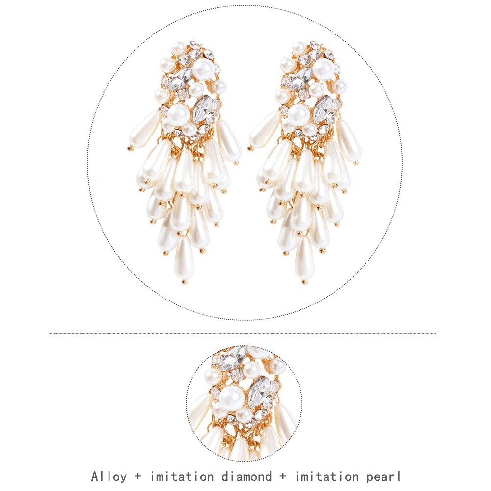 Personality Exaggerated Geometric Diamond Earrings display picture 2