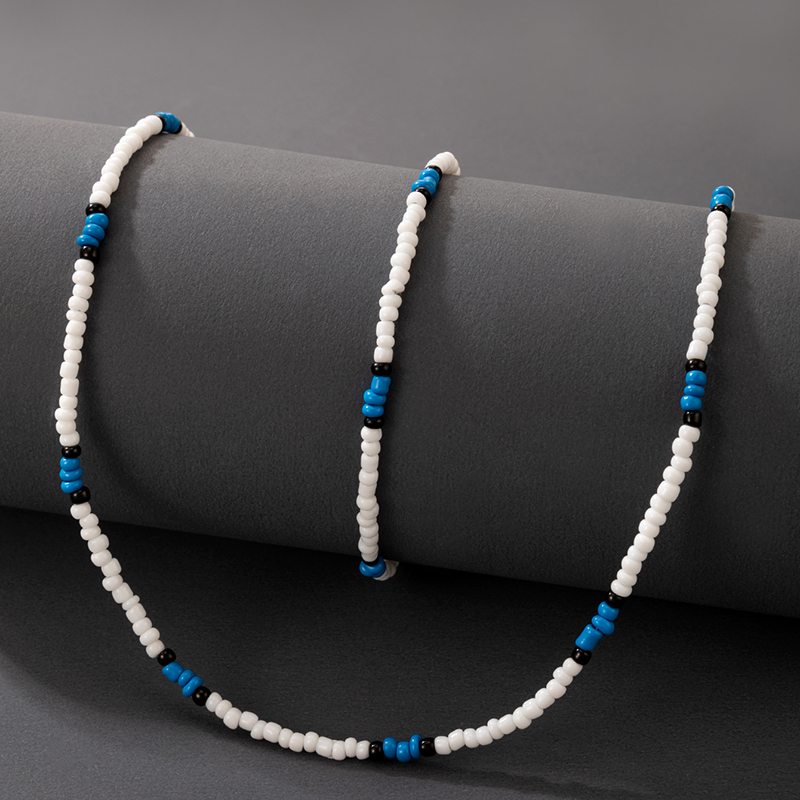 Korean Version Of The New Bohemian Style Multicolor Bead Necklace Anklet Combination Set display picture 6