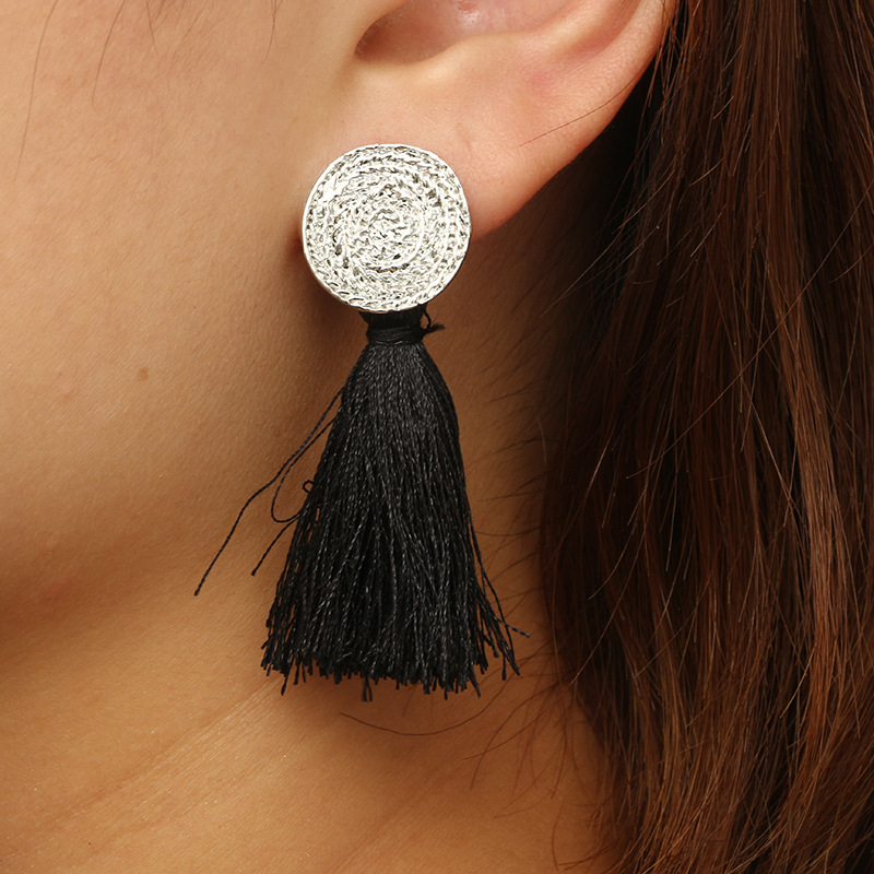 New Alloy Wheat Earrings Bohemia Ethnic Style Fringed Geometric Metal Grain Earrings display picture 2