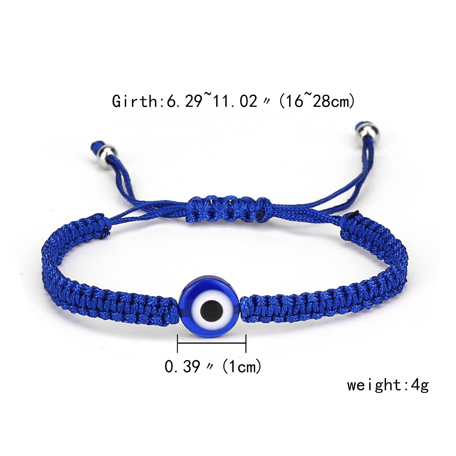 Mode Verstellbares Armband Kreatives Neues Blaues Auge Armband Böses Auge Rotes Seil Geflochtenes Armband display picture 1