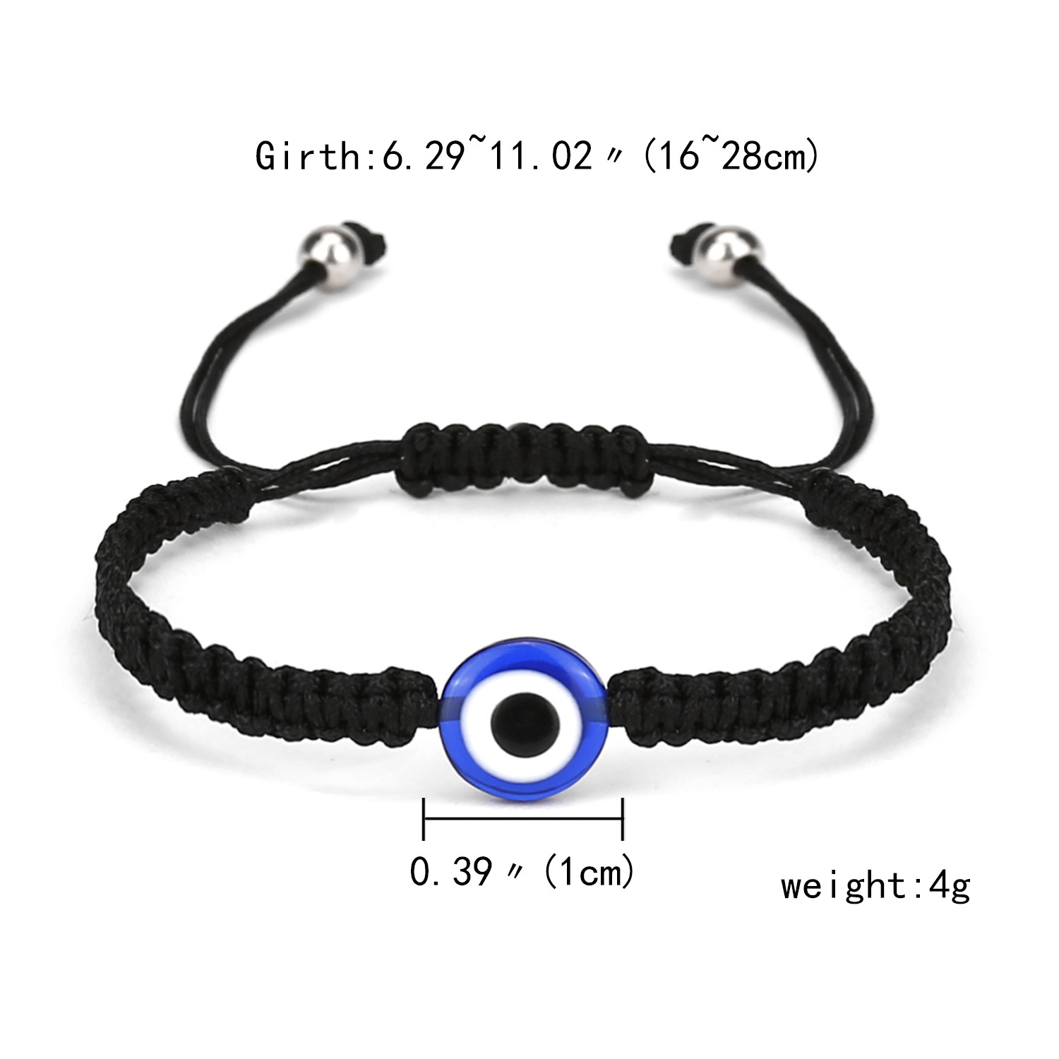Mode Verstellbares Armband Kreatives Neues Blaues Auge Armband Böses Auge Rotes Seil Geflochtenes Armband display picture 6
