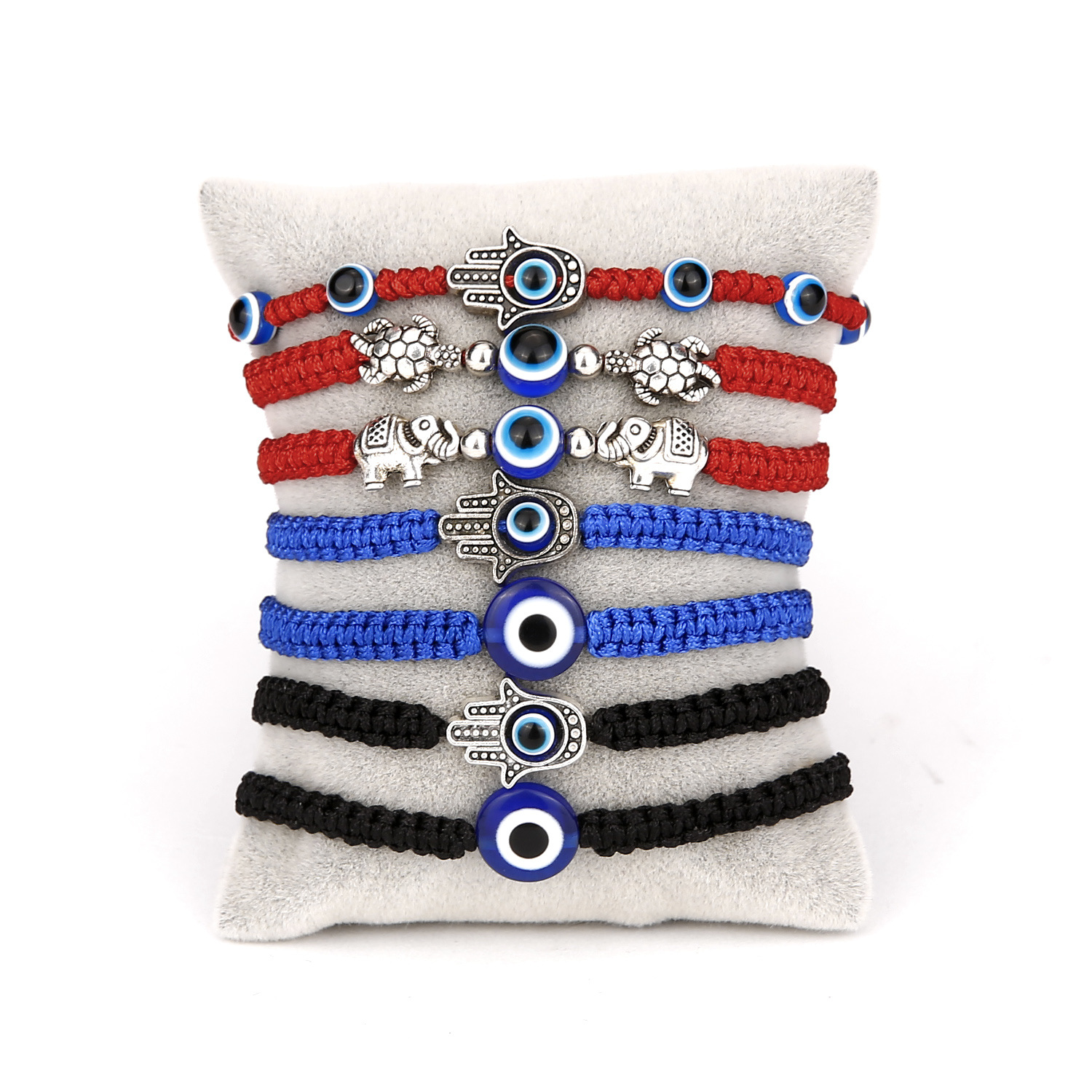 Mode Verstellbares Armband Kreatives Neues Blaues Auge Armband Böses Auge Rotes Seil Geflochtenes Armband display picture 8