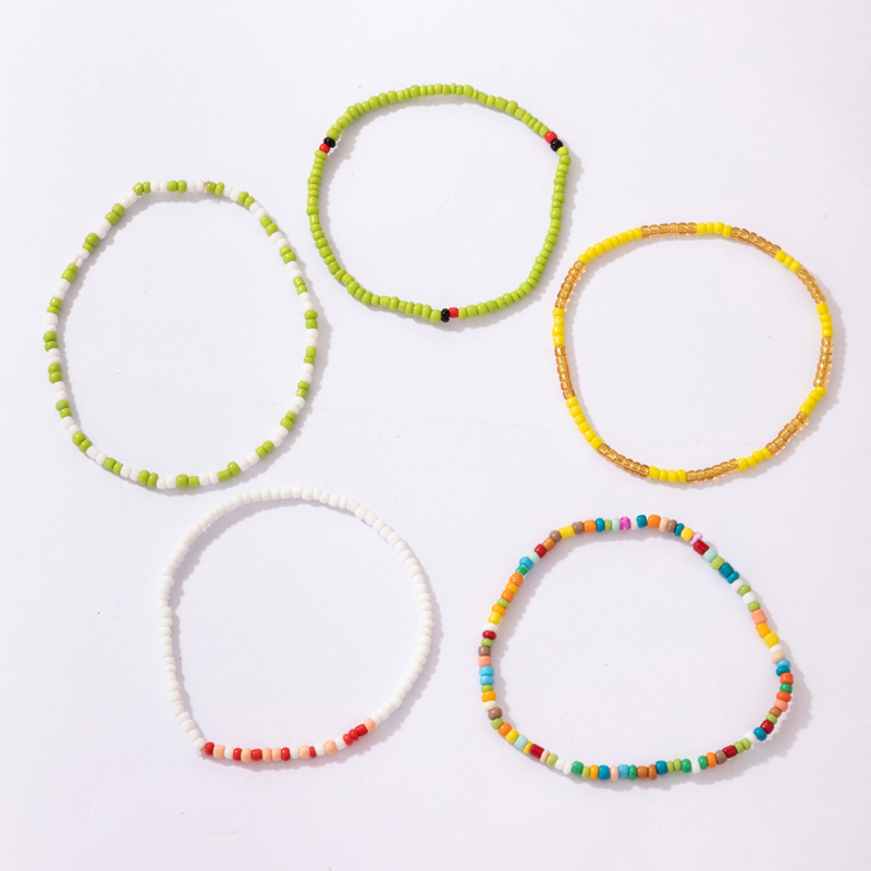 Ethnic Style Multi-layer Bracelet Bohemian Style Hit Color Beads Color Bracelet Five-piece Set display picture 6