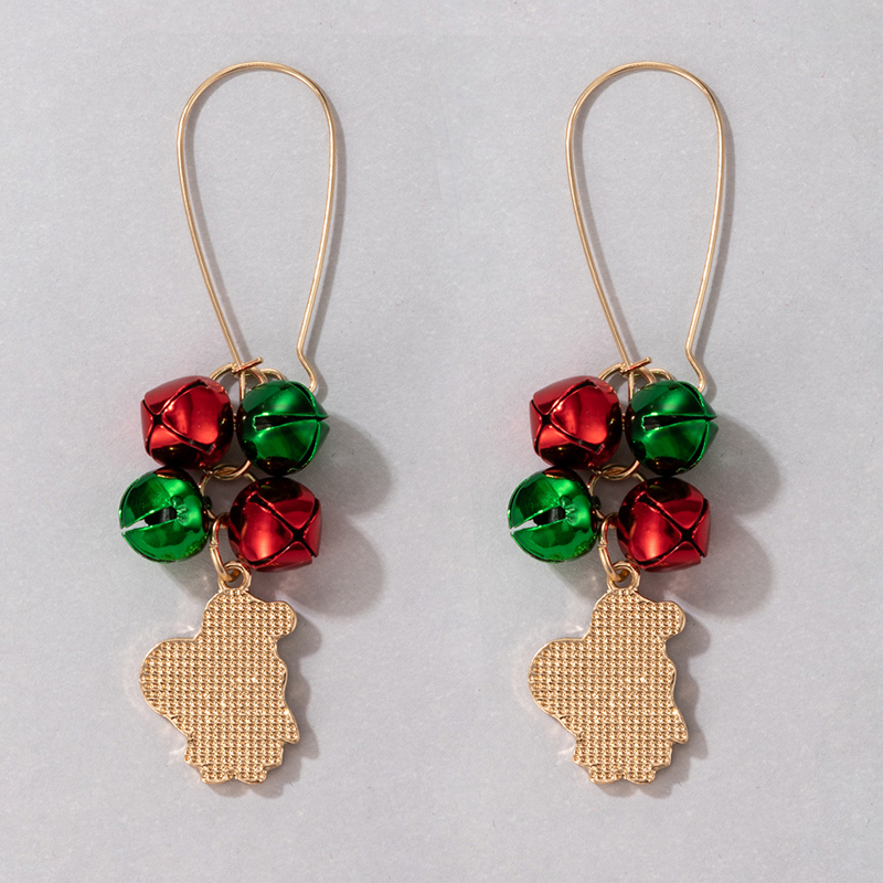 Europäische Und Amerikanische Neue Weihnachtsfarbe Perlenohrringe Unregelmäßige Mehrfarbige Ohrringe display picture 6
