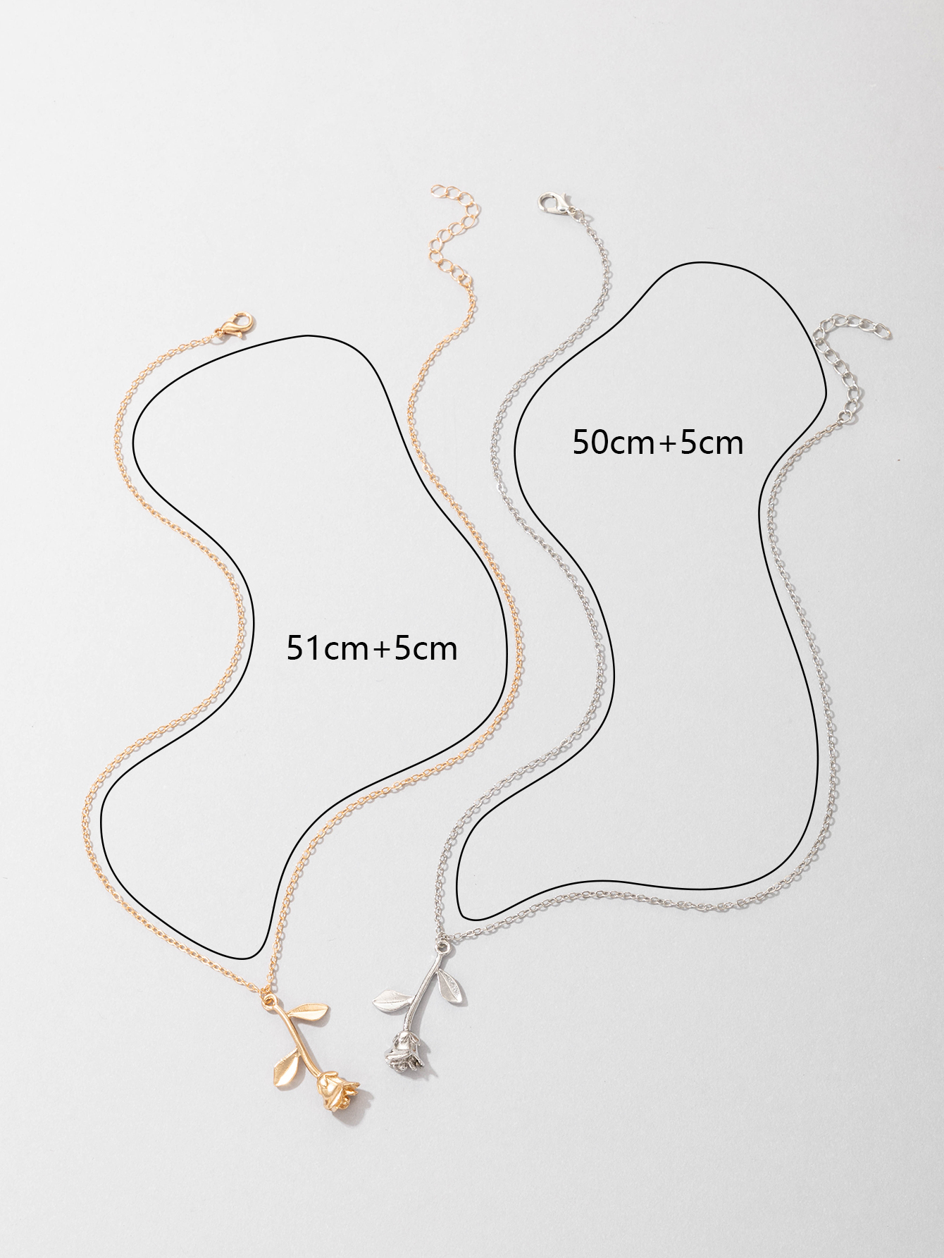 European And American Valentine's Day Rose Alloy Clavicle Chain Wholesale display picture 1
