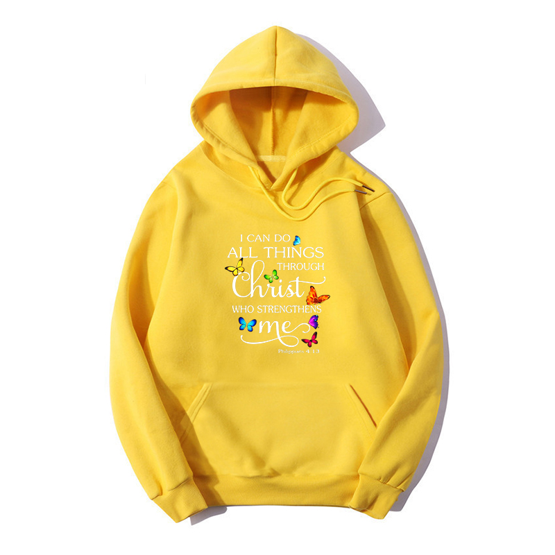 Hooded Trendy Cartoon Letter Printing Long-sleeved Fleece Sweater display picture 4