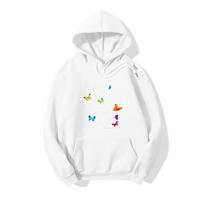 Hooded Trendy Cartoon Letter Printing Long-sleeved Fleece Sweater display picture 5
