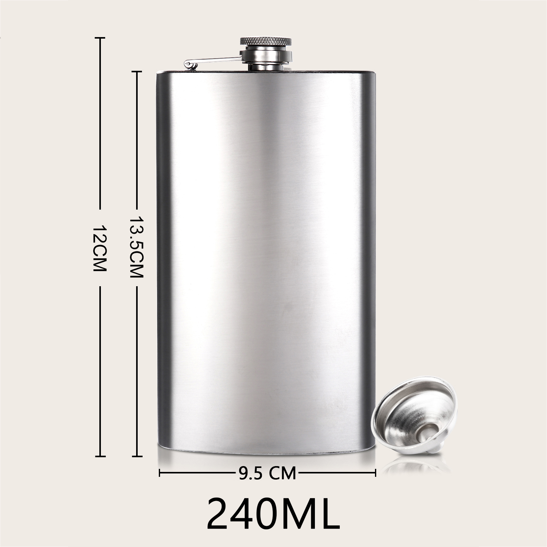 1pc Stainless Steel Hip Flask display picture 6