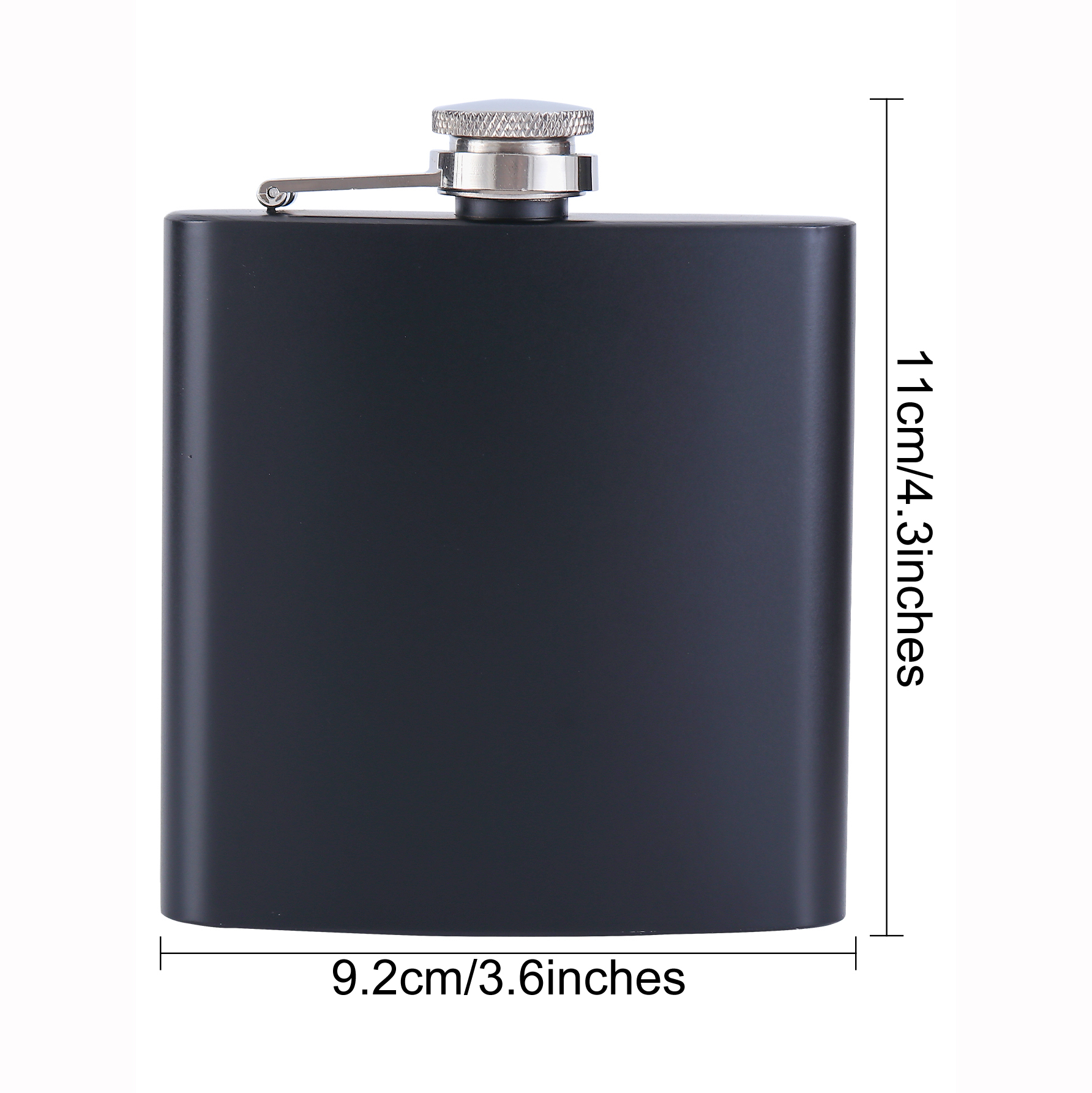 1pc Plain Hip Flask With Funnel display picture 2