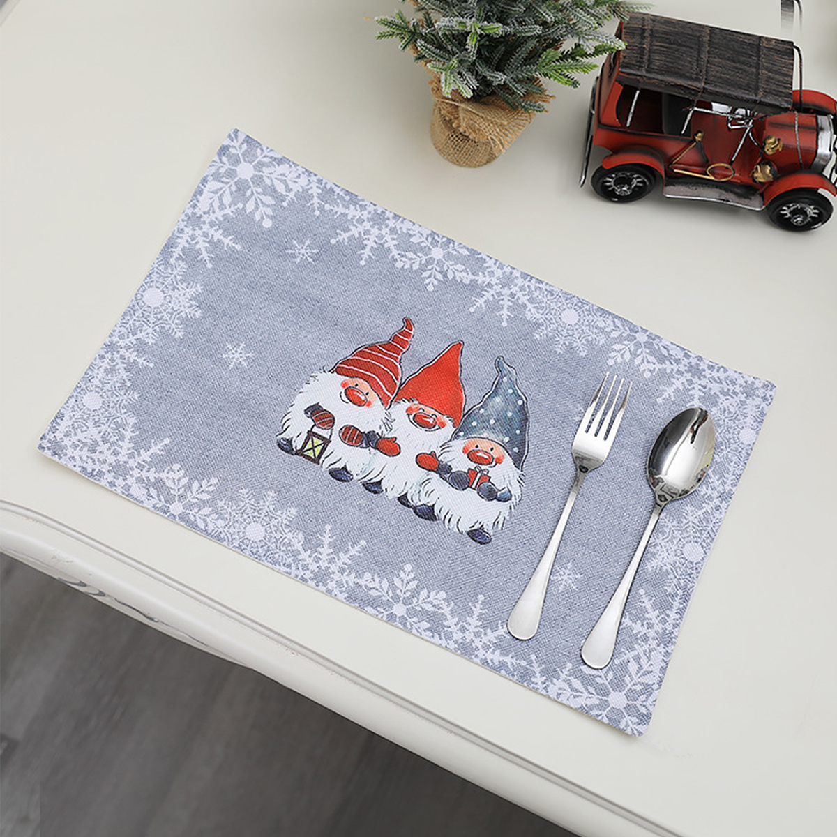 Wholesale Christmas Cartoon Gray Forester Placemat display picture 1