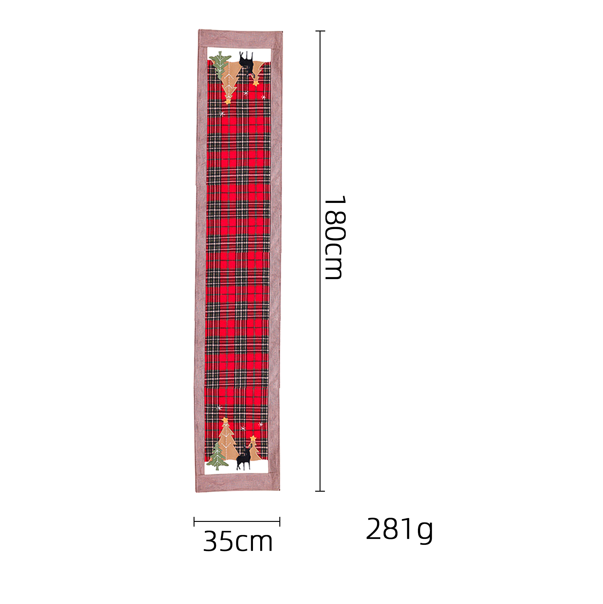 Christmas Cotton Twist Check Restaurant Table Cloth Table Runner display picture 3