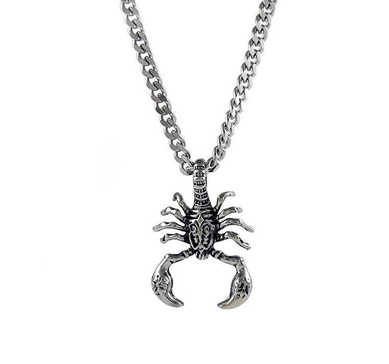 Men's Vintage Titanium Steel Crab Pendent Necklace 60cm display picture 6
