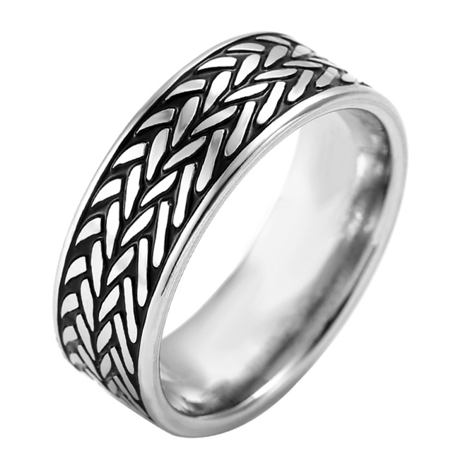 Men's Titanium Steel Arrow Carved Ring Wholesale display picture 2