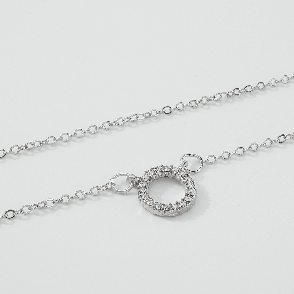 Hollow Circle Double-layer Chain Necklace display picture 5