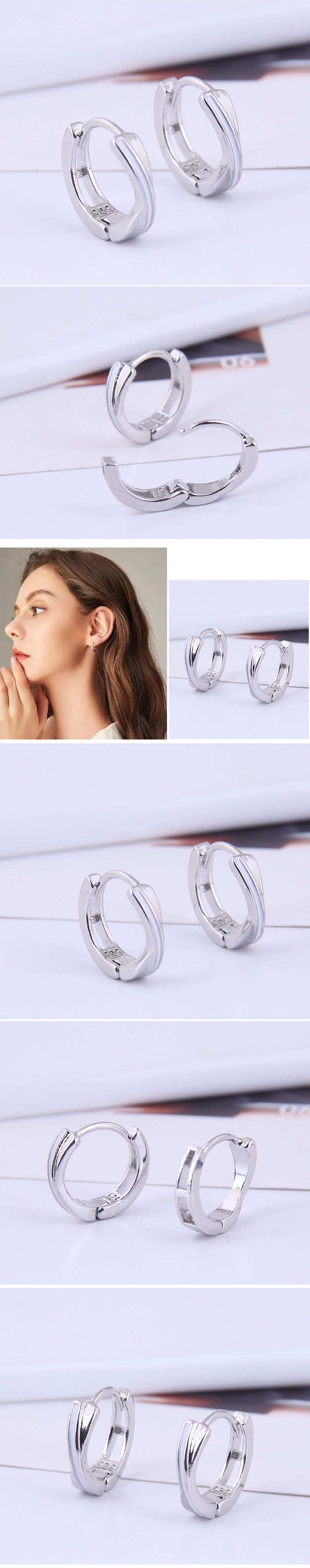 Koreanische Mode Süße Ol Einfache Persönlichkeit Ohrringe display picture 1
