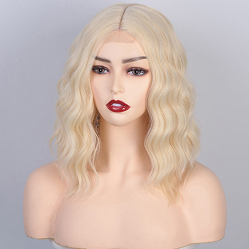 Short Natural Wave Wigs Synthetic Wigs Blond Wigs display picture 5