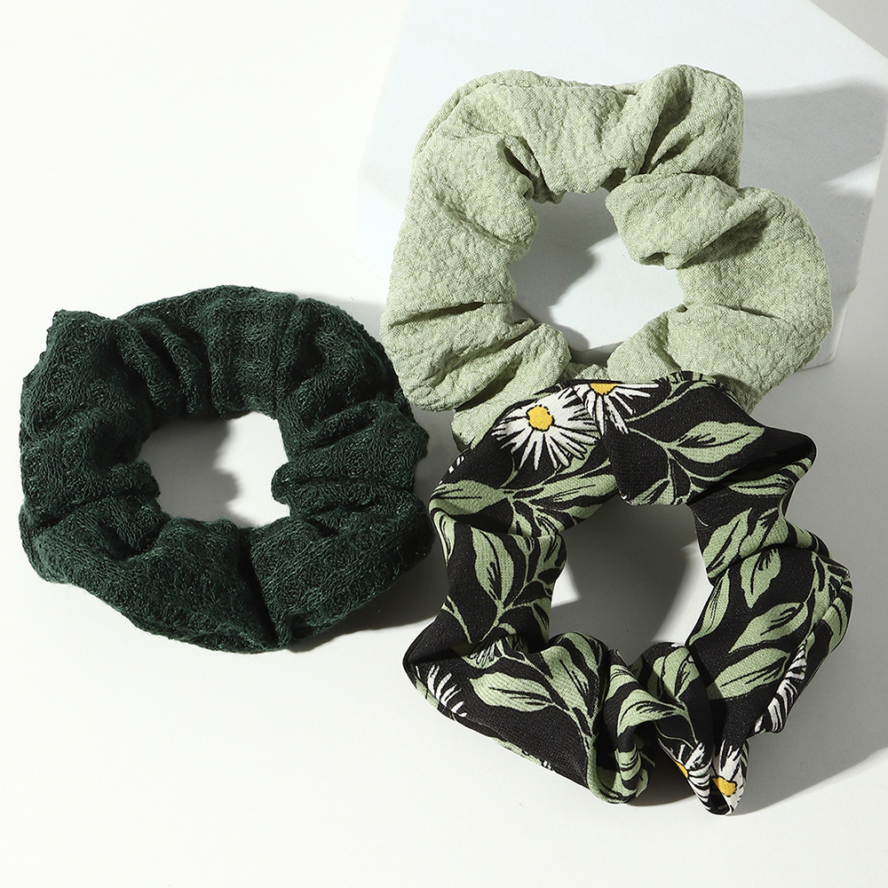 Sunflower Leaf Pattern Hair Scrunchies Hair Accessory display picture 1