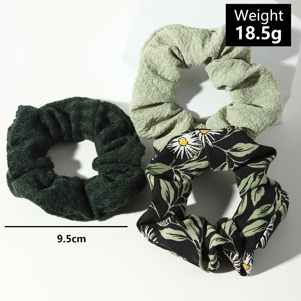 Sunflower Leaf Pattern Hair Scrunchies Hair Accessory display picture 5