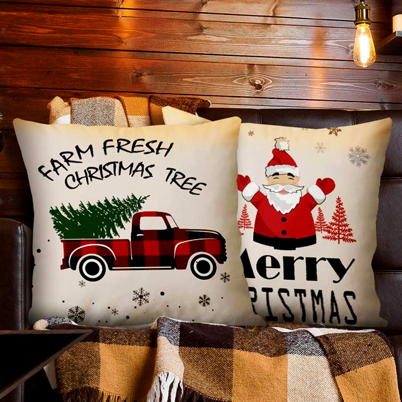 Classic Christmas Pattern Printed Pillowcase display picture 3