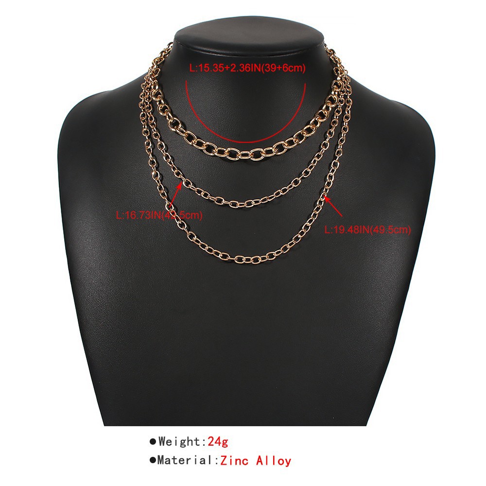 Hip Hop Punk Style Personality Multi-layer Necklace display picture 1
