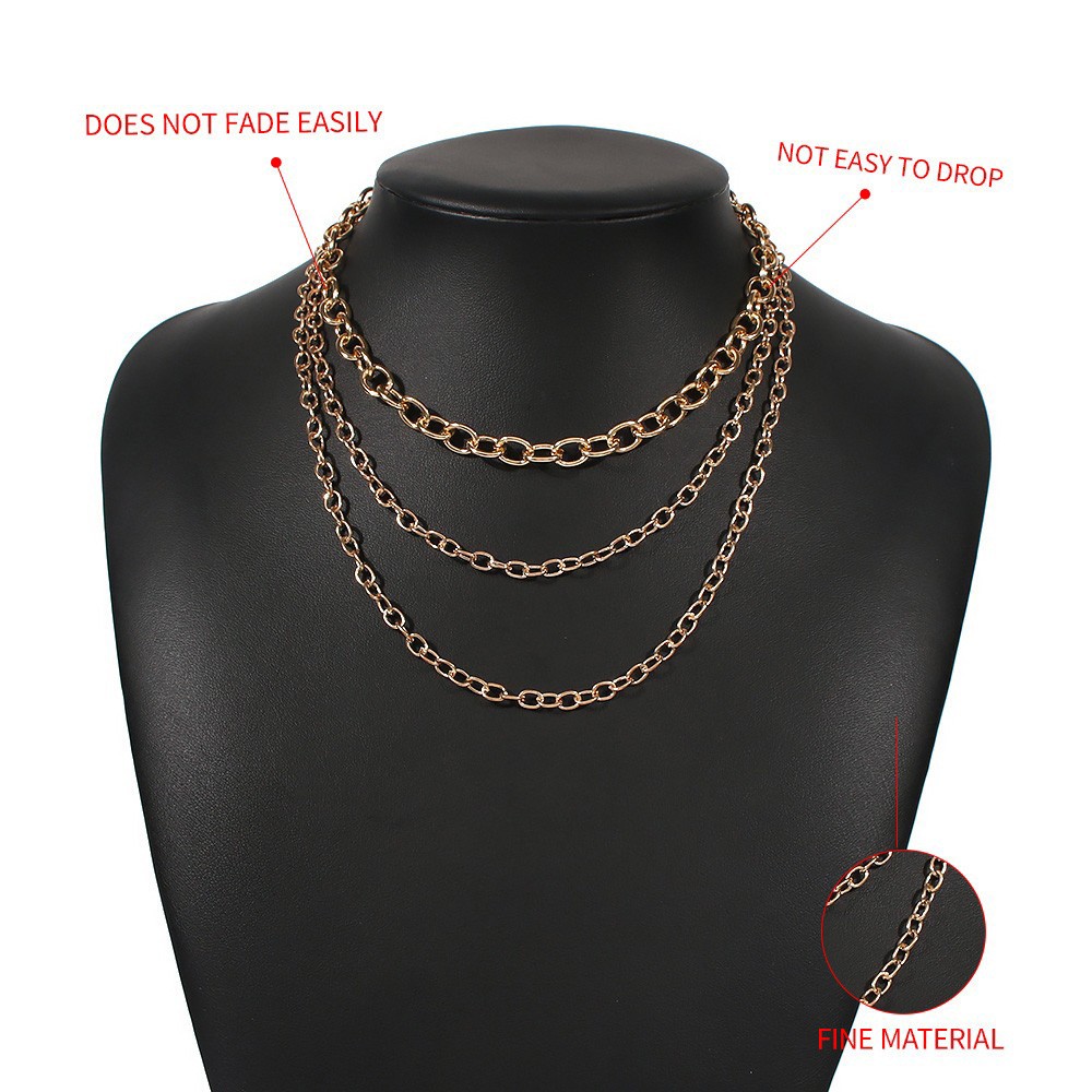 Hip Hop Punk Style Personality Multi-layer Necklace display picture 2