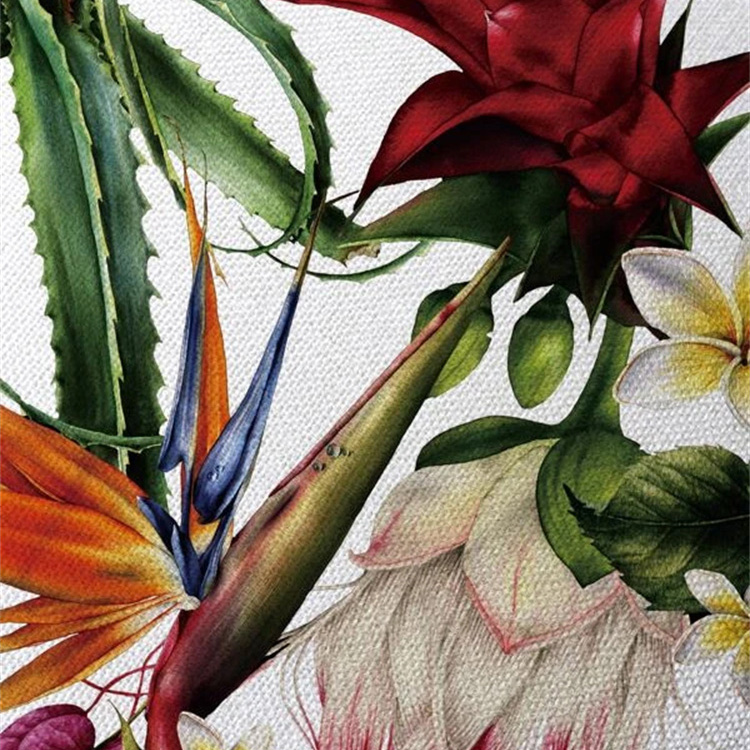 Flower Printed Linen Pillowcase display picture 9
