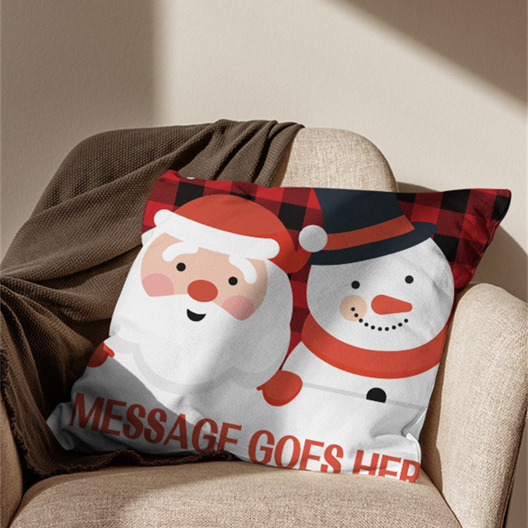 Funda De Almohada De Navidad De Lino De Moda display picture 4