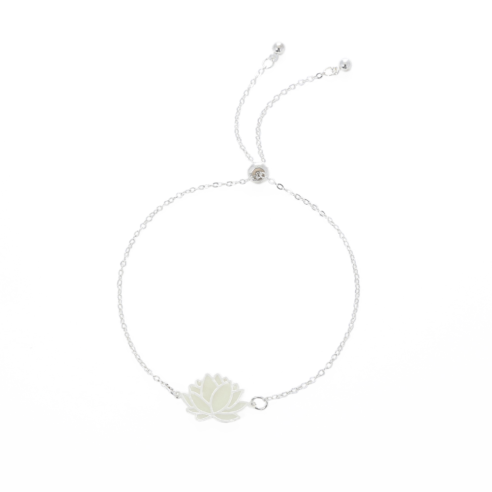 New Fashion Simple Metal Lotus Bracelet Anklet Creative Luminous Accessories Wholesale display picture 3