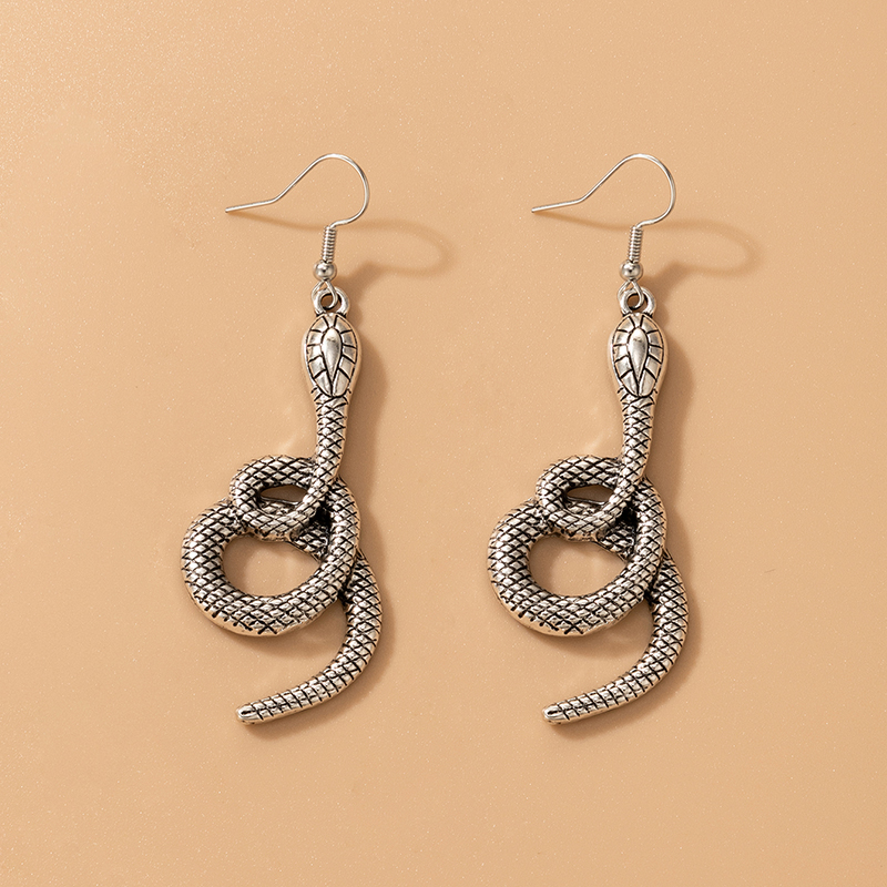 European And American Exaggerated Snake-shaped Earrings display picture 12