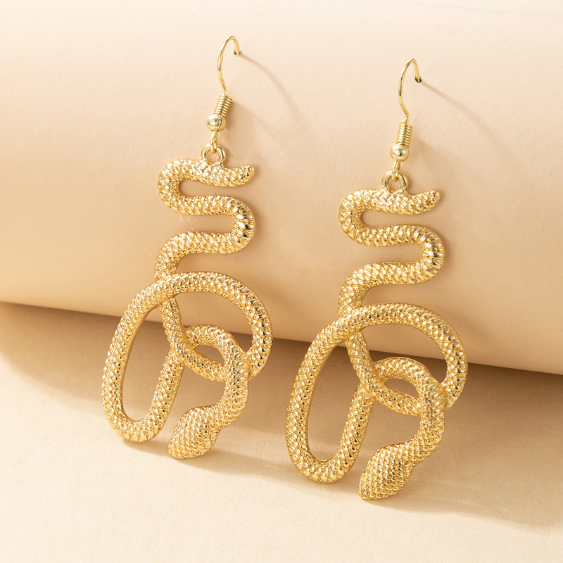 European And American Exaggerated Snake-shaped Earrings display picture 18