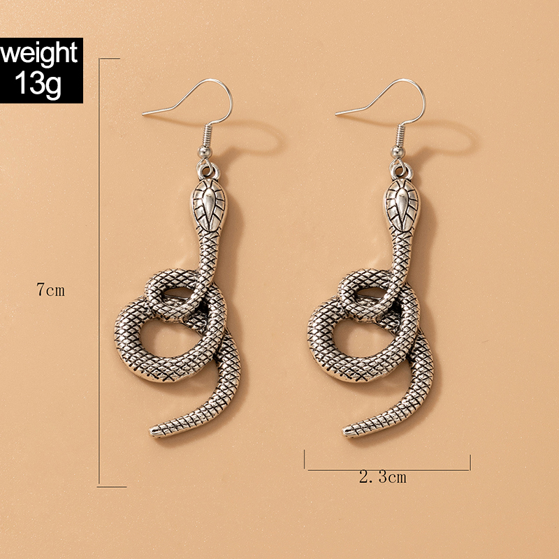 European And American Exaggerated Snake-shaped Earrings display picture 19